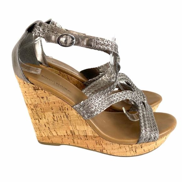 Banana Republic Metallic Cork Wedges - 9 - Picture 5 of 17
